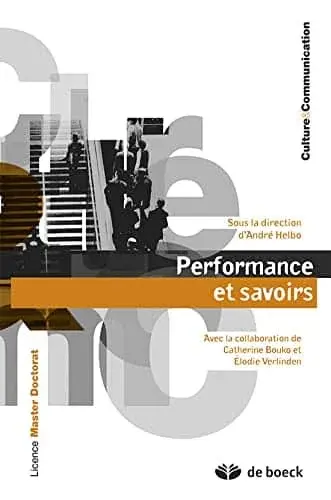 Couverture : Performance et savoirs