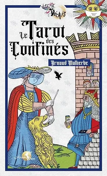 Couverture : Le Tarot des confinés. Jeu de 22 cartes avec un livret en couleurs de 63 pages