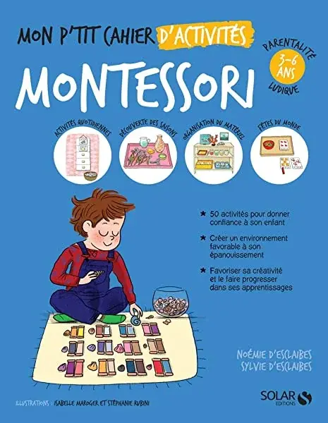 Couverture : Mon p'tit cahier d'activités Montessori 3-6 ans
