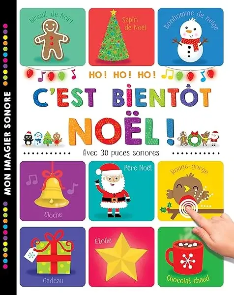 Couverture : MON IMAGIER SONORE: C'EST BIENTÔT NOËL !