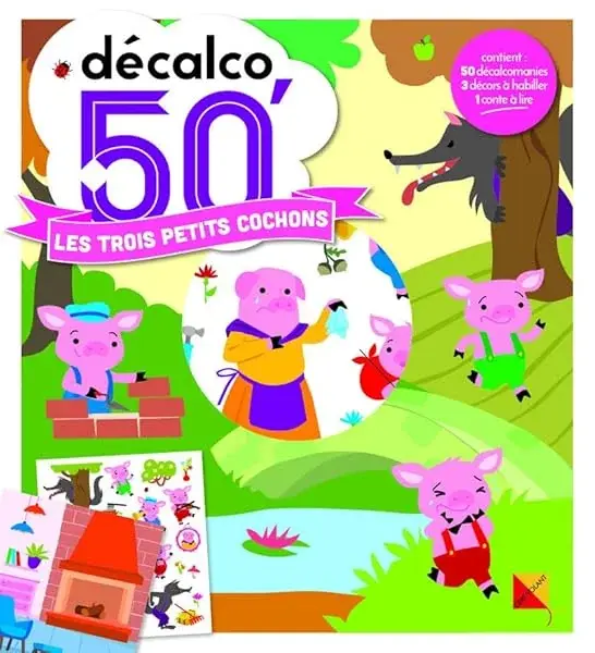 Couverture : Les 3 petits cochons: Décalco 50