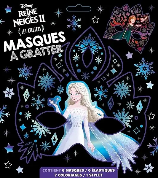 Couverture : LA REINE DES NEIGES 2: Les Ateliers Disney: Masques à gratter: Disney