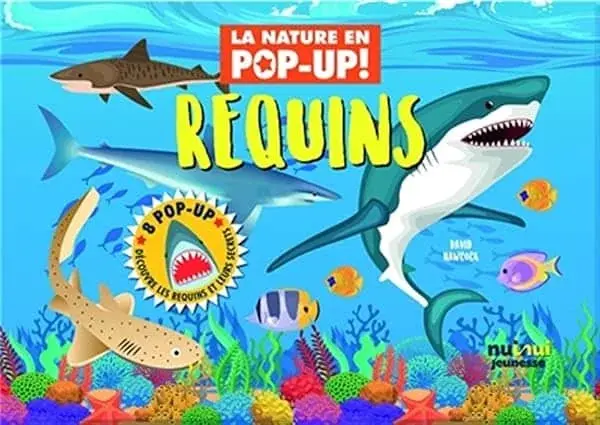 Couverture : Requins. 8 pop-ups