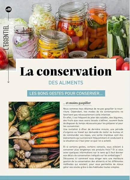 Couverture : La conservation des aliments: Les bons gestes pour conserver…