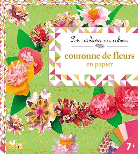 Couverture : Couronnes de fleurs en papier: boîte avec accessoires