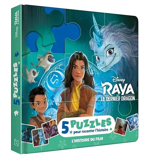 Couverture : RAYA ET LE DERNIER DRAGON: Mon Petit Livre Puzzle: 5 Puzzles 9 Pièces: Disney
