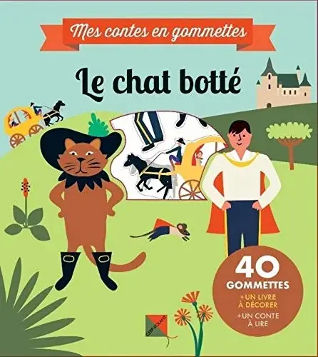 Couverture : CERF VOLANT Le Chat botté: Mes Contes en gommettes