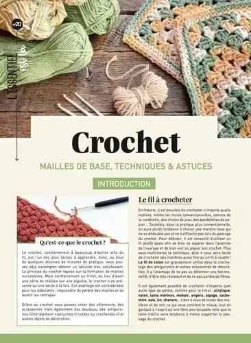 Couverture : Crochet: Mailles de base, techniques & astuces