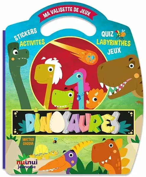 Couverture : MA VALISETTE DE JEUX: DINOSAURES (COLL. TOUJOURS AVEC MOI)