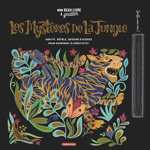 Couverture : Mon beau livre à gratter: Les Mystères de la Jungle