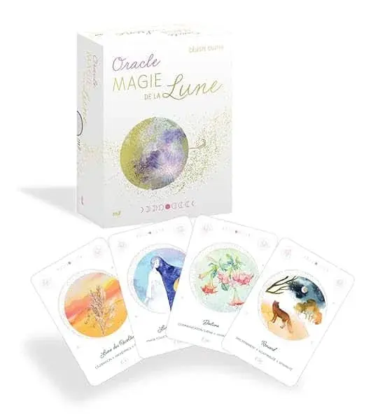 Couverture : Oracle: Magie de la Lune (jeu de cartes divinatoires): 44 cartes et un livre proposant des guidances éclairantes pour votre parcours de vie et votre équilibre intérieur