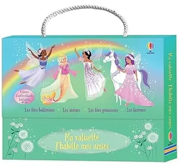 Couverture : Ma valisette J'habille mes amies Les fées ballerines, Les sirènes, Les fées princesses, Les licornes:: dès 5 ans