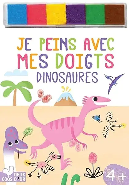 Couverture : Je peins avec mes doigts: dinosaures