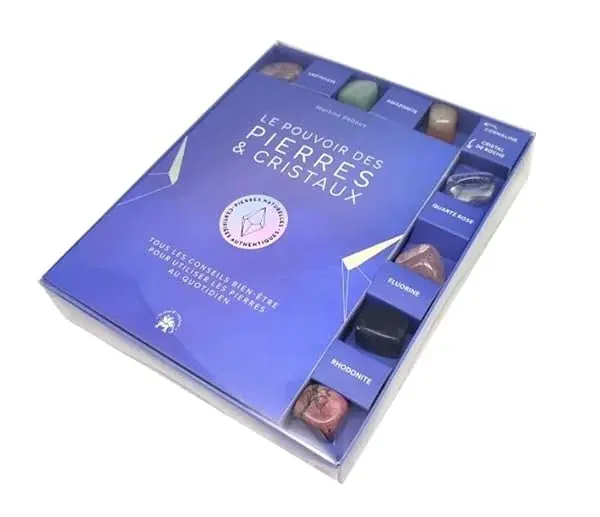 Couverture : COFFRET Pouvoirs pierres et cristaux