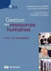Couverture : Gestion des ressources humaines: Valeur de l’immatériel