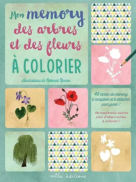 Couverture : Mon memory des arbres et des fleurs à colorier