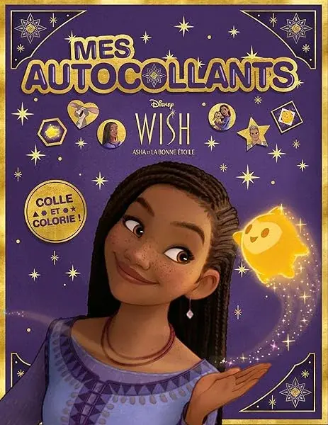 Couverture : WISH, ASHA ET LA BONNE ÉTOILE: Mes Autocollants brillants: Disney