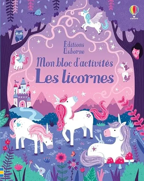 Couverture : Les licornes: Mon bloc d'activités