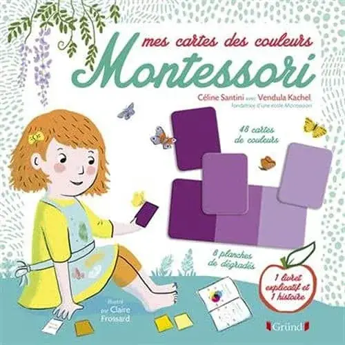 Couverture : Pochette Montessori : Les couleurs: Kit avec 60 cartes, 9 planches de dégradés, 1 cahier d'activités et 1 livret pour les parents: À partir de 3 ans