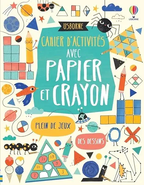 Couverture : Cahier d'activités avec papier et crayon