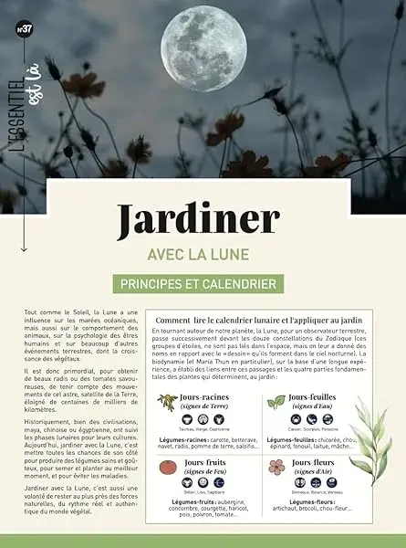 Couverture : Jardiner avec la lune: Principes et calendrier