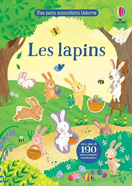 Couverture : Les lapins: Mes petits autocollants Usborne