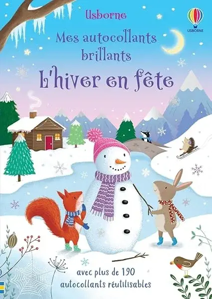 Couverture : L'hiver en fête: Mes autocollants brillants: Dès 3 ans