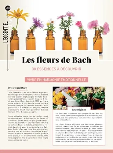 Couverture : Les fleurs de Bach: 38 essences à découvrir, vivre en harmonie émotionnelle