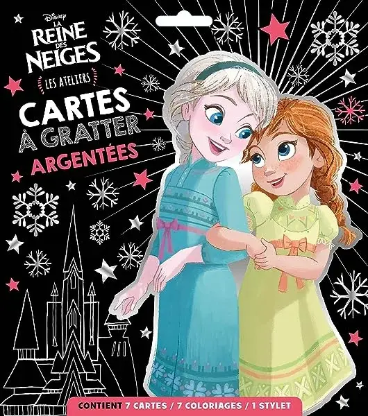 Couverture : LA REINE DES NEIGES 2: Les Ateliers: Cartes à gratter argentées: Disney