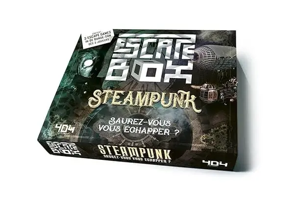 Couverture : Escape Box Steampunk: Escape game adulte de 3 à 6 joueurs: Dès 14 ans et adulte