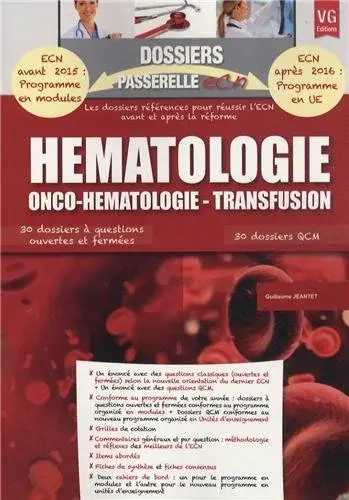 Couverture : Hématologie: Onco-hématologie, transfusion