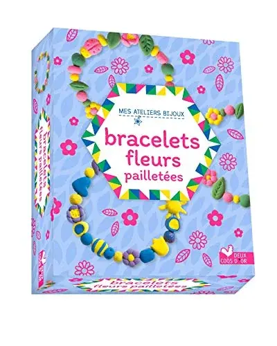 Couverture : Mon bracelet fleurs pailletées: mini coffret avec accessoires