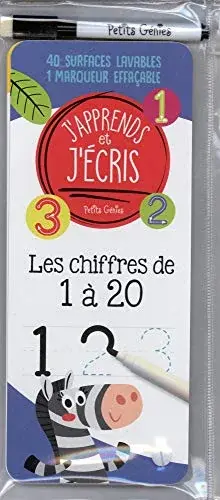 Couverture : Les chiffres 1 à 20: Avec 40 surfaces lavables et 1 marqueur effaçable