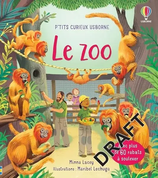 Couverture : Le zoo: P'tits curieux Usborne