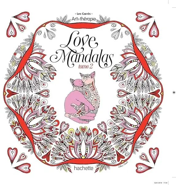 Couverture : Grand Carré art-thérapie Love Mandalas