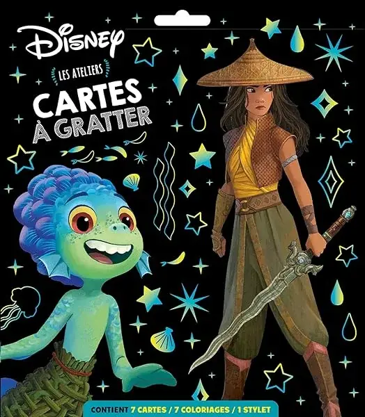 Couverture : DISNEY PIXAR: Pochette Cartes à gratter: Raya et autres héros