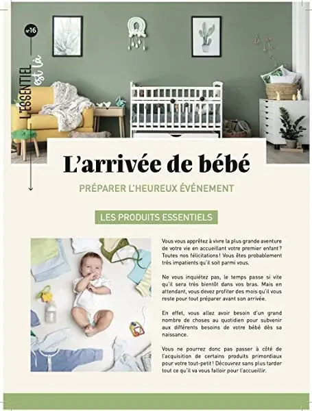 Couverture : L'arrivée de bébé: Préparer l'heureux événement