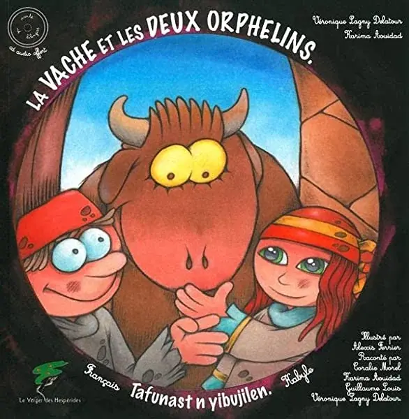 Couverture : La vache et les deux orphelins: Livre + CD