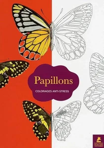 Couverture : Papillons: coloriages anti-stress