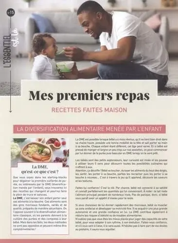 Couverture : Mes premiers repas : recettes faites maison: La diversification alimentaire menée par l'enfant