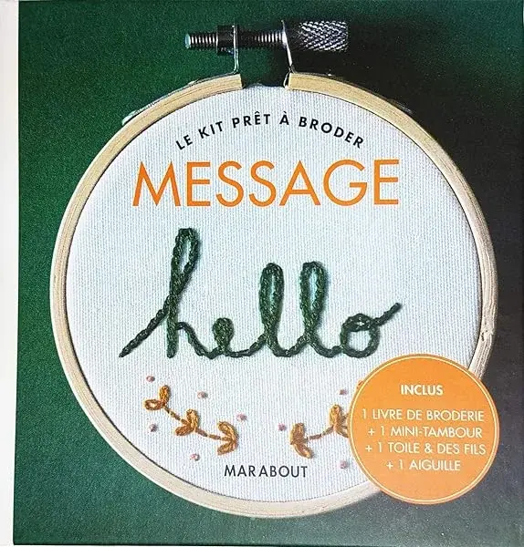 Couverture : Le kit prêt à broder Message