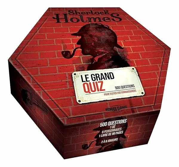 Couverture : Boîte Le grand quiz Sherlock Holmes: 500 questions pour tester vos connaissances