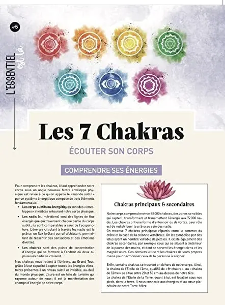 Couverture : Les 7 Chakras. Ecouter son corps