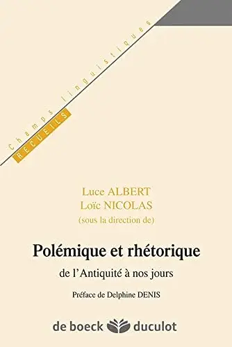Couverture : Polémique et rhétorique: De l’Antiquité à nos jours
