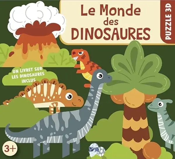 Couverture : Coffret puzzle 3D: Le monde des dinosaures