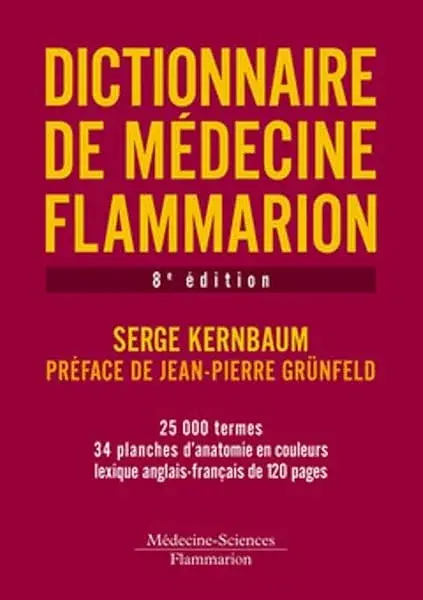 Couverture : Dictionnaire de médecine Flammarion (8° Éd.)