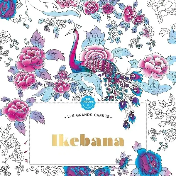 Couverture : Les Grands carrés d'Art-thérapie Ikebana