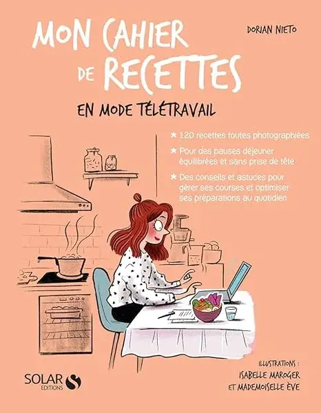 Couverture : Mon cahier de recettes en mode télétravail