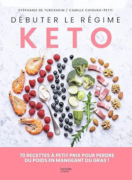 Couverture : Débuter le régime kéto: 70 recettes à petit prix pour perdre du poids en mangeant du gras !