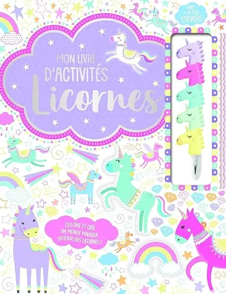 Couverture : Mon livre d'activites: licornes